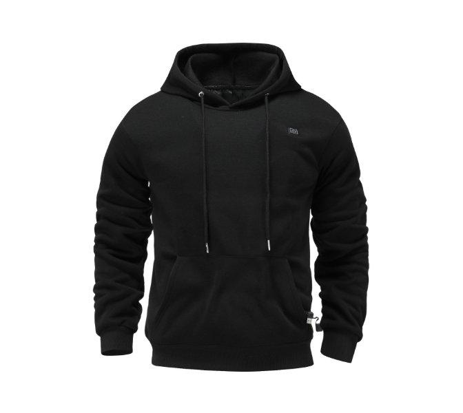 Zwarte Thermora Heat™ verwarmde hoodie, vooraanzicht